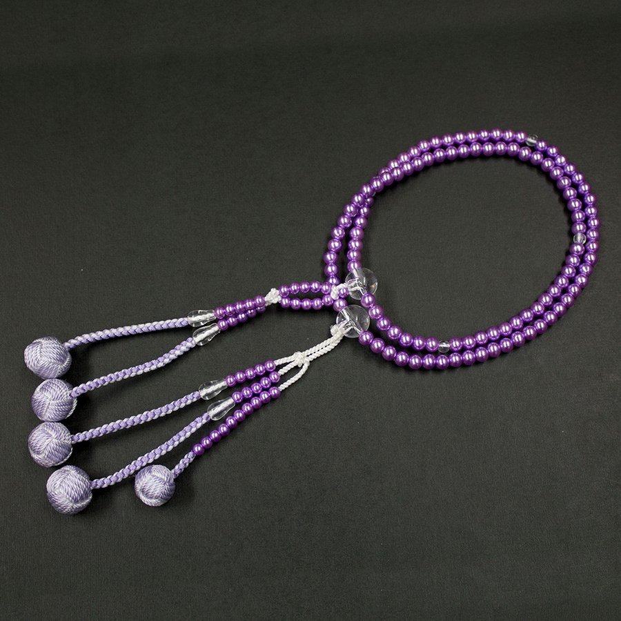 天然石　紫水晶念珠　8寸